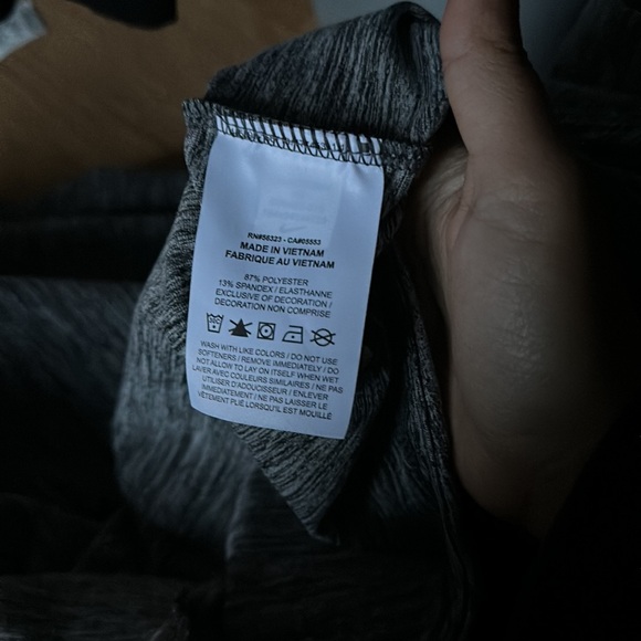 NWT Nike Dri Fit Cardigan Large Gray Drape Waterfall Front - Picture 6 of 6